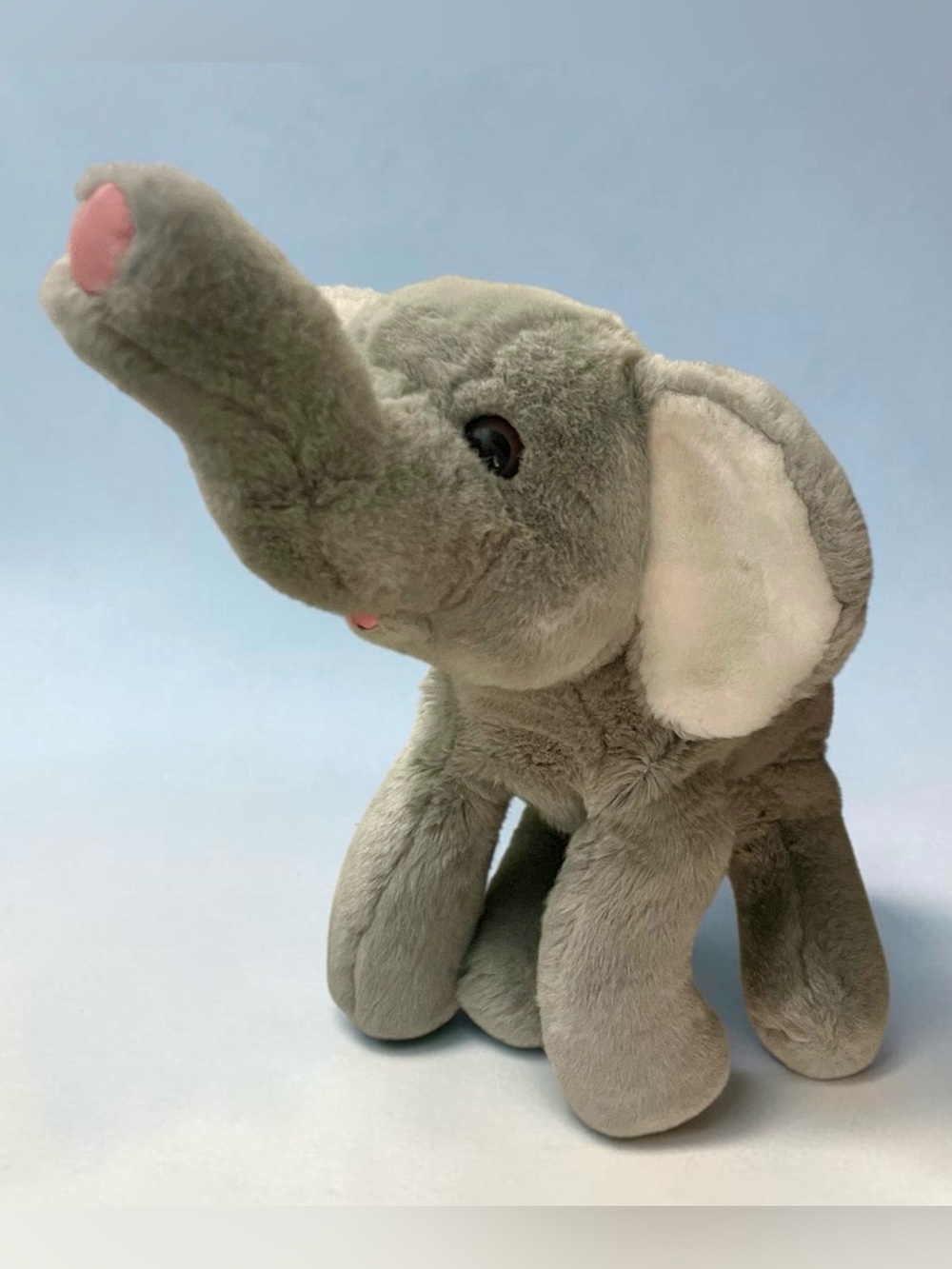 VTG 80s Russ Berrie Elephant Plush Stuffed Animal Floffles Large 20” Gray Soft